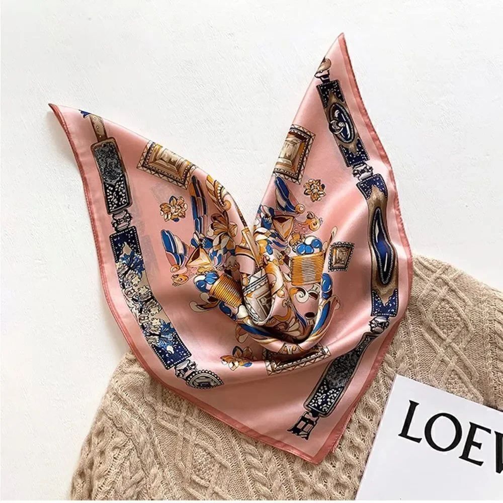 Classic Pink Mulberry Silk Neck Scarf